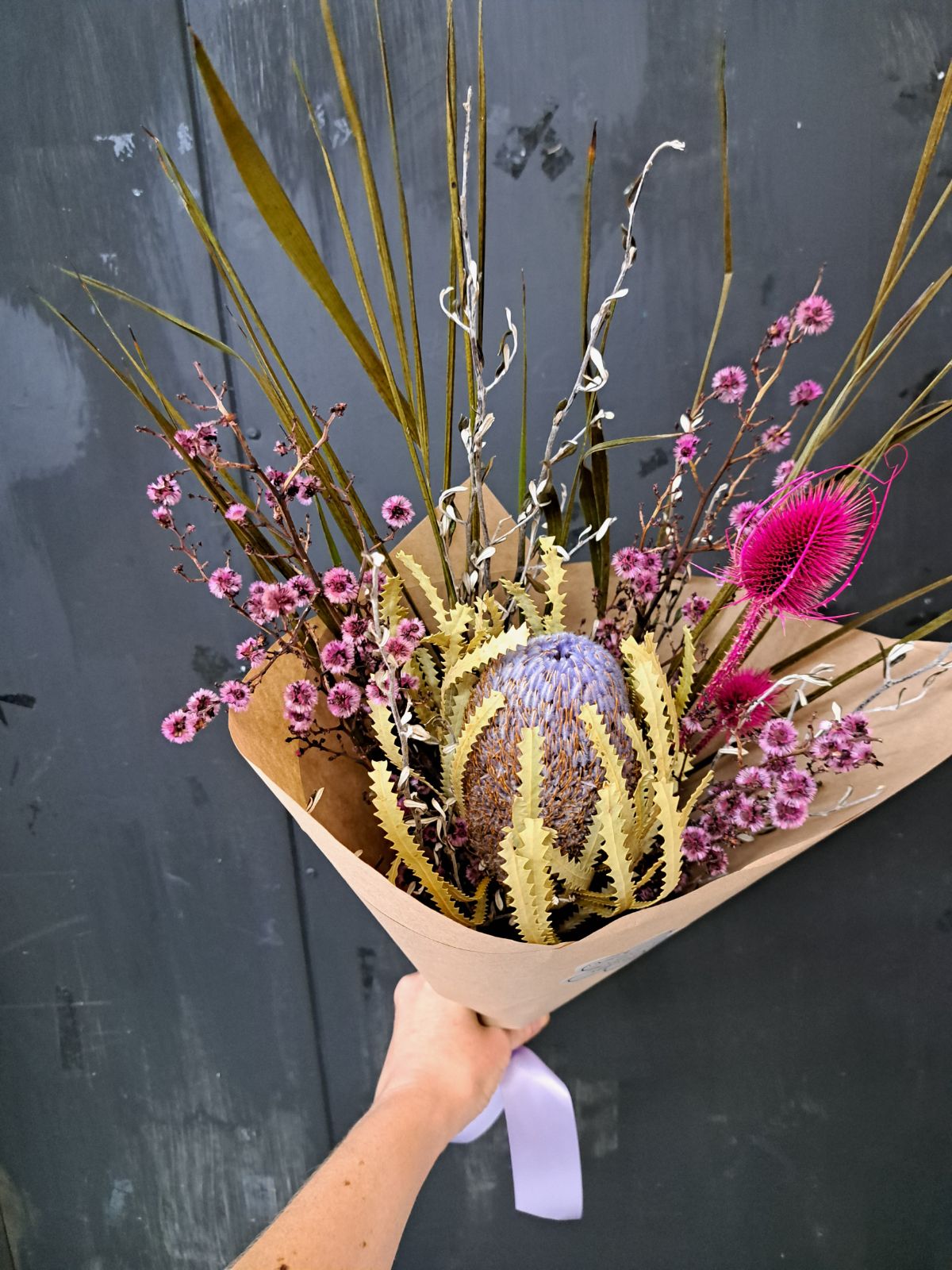 Purple & Pink Dried Bouquet