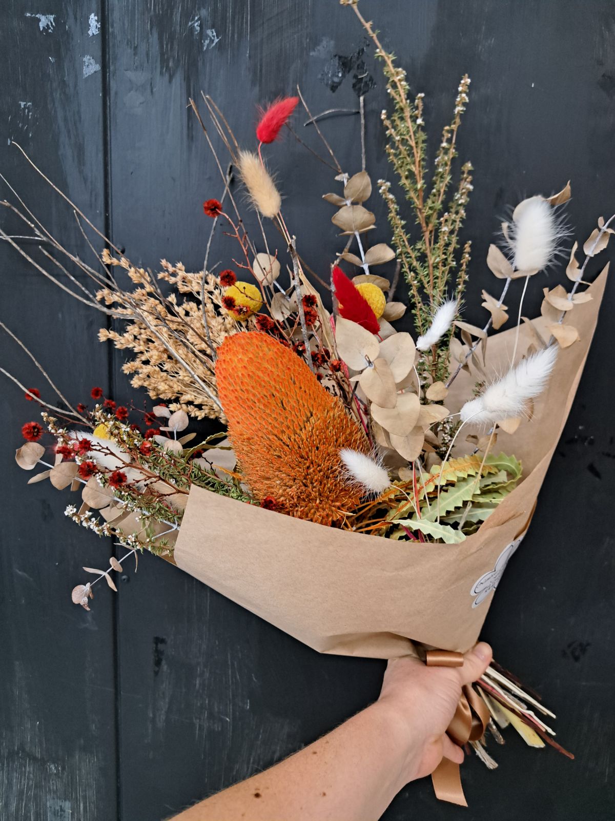 Yellow and Orange Dried Bouquet