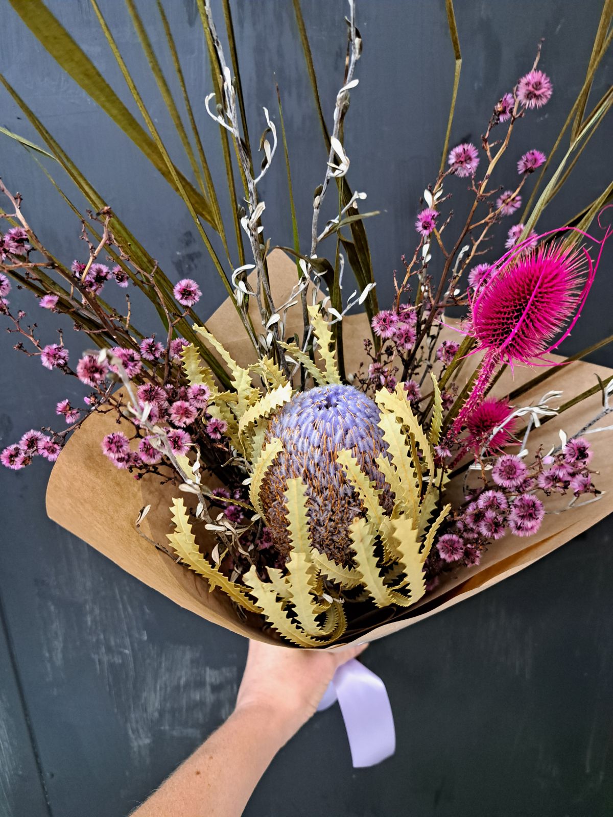 Purple & Pink Dried Bouquet
