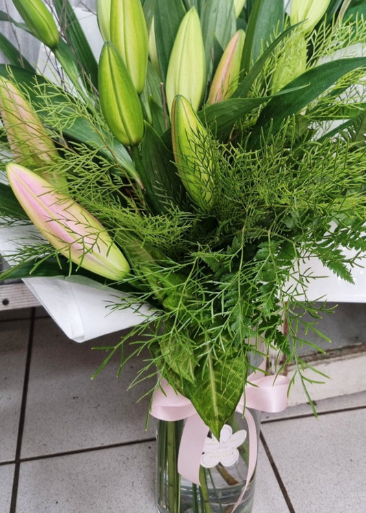 Designer Choice Lily Vase Arrangement