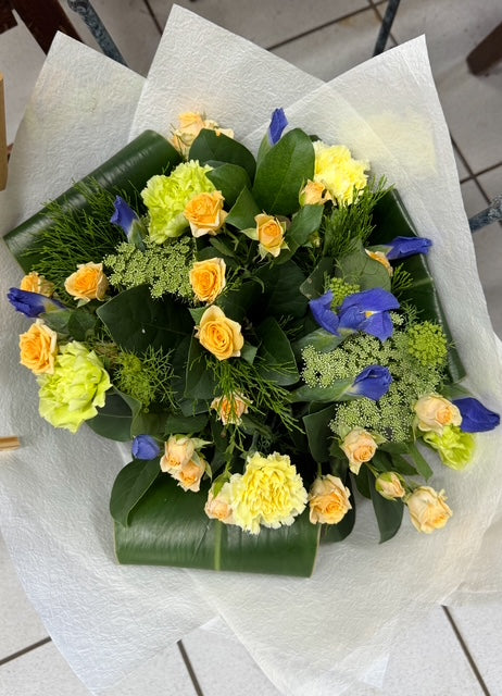Blue, Yellow & Green Bouquet